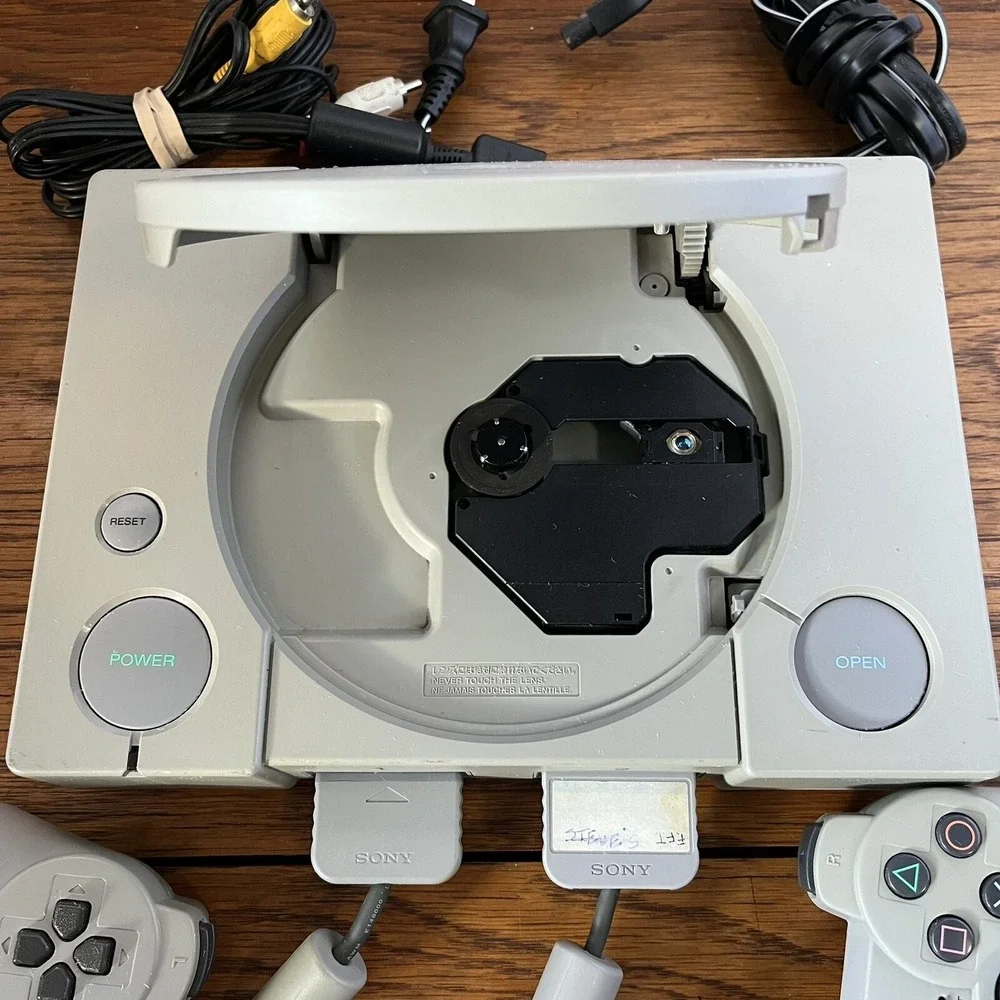 Sony PlayStation PS1 Console Gray Complete SCPH-9001 Controllers Mem Card Cables